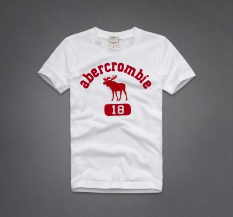 Abercrombie Fitch Hombres De Cuello Redondo Corto Remera AF5236